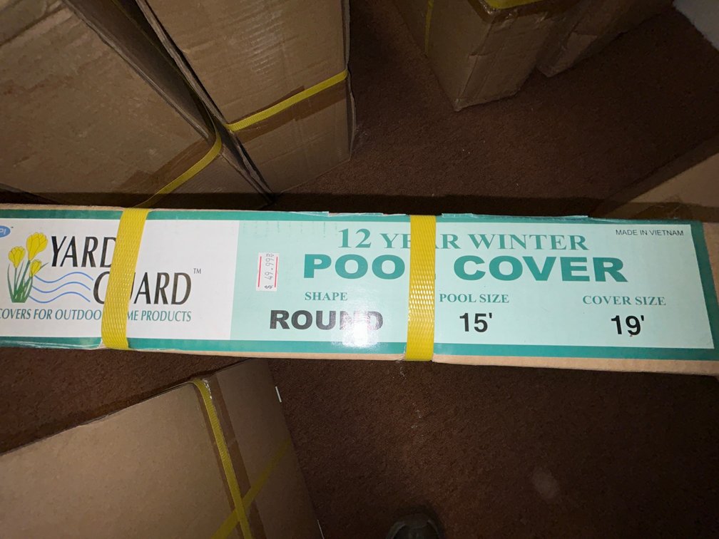 Yard Guard above ground pool winter cover -12 year warranty for 15' round pool-cover is 19' round
