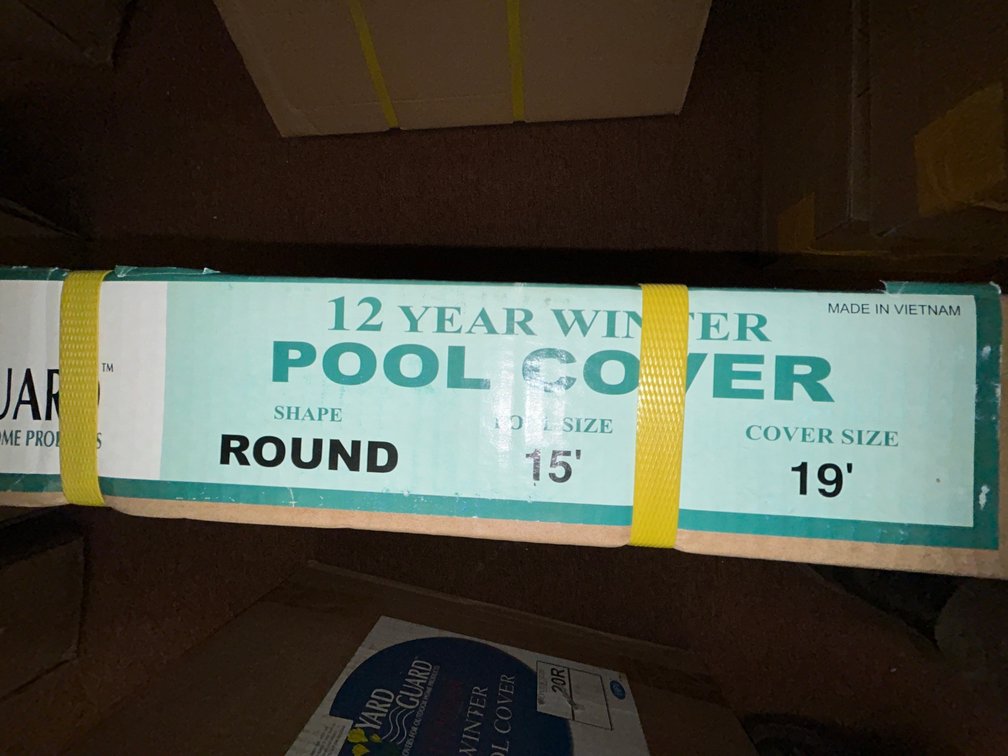 Yard Guard above ground pool winter cover -12 year warranty for 15' round pool-cover is 19' round