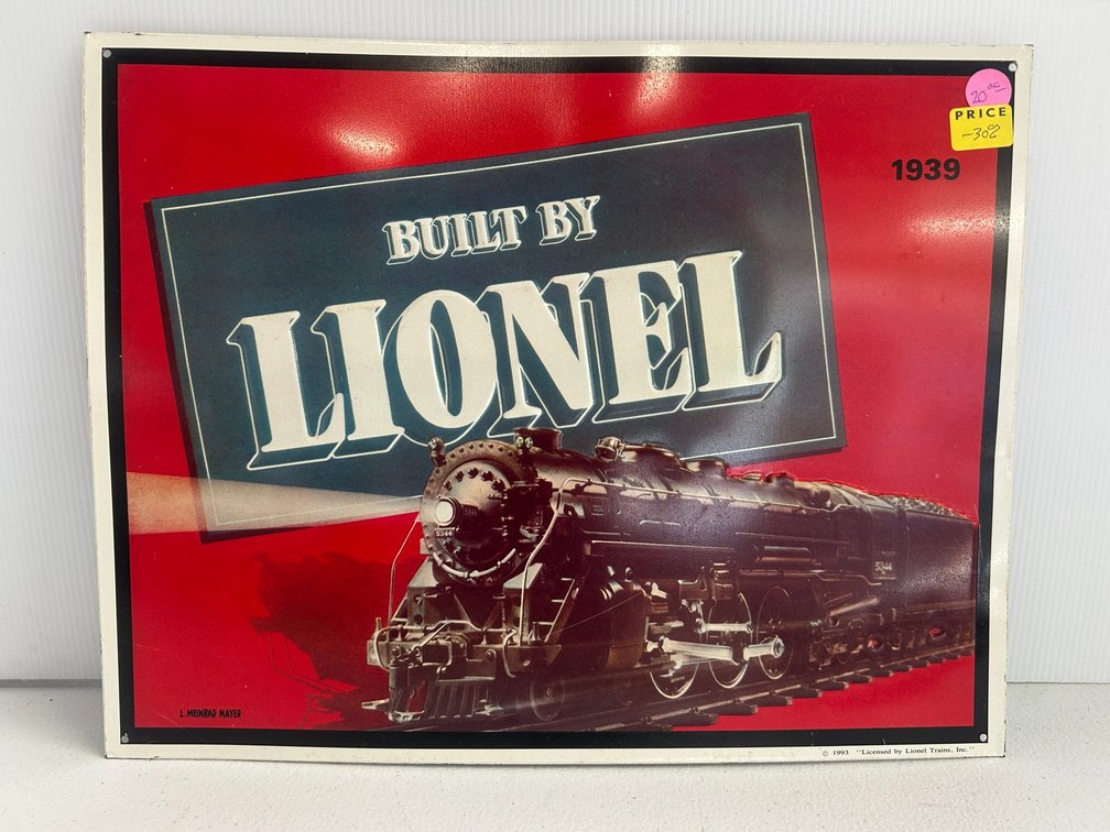 Lionel metal sign