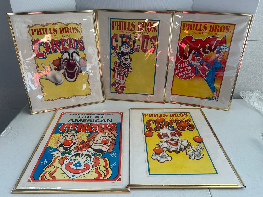 Selection of smaller circus advertising posters