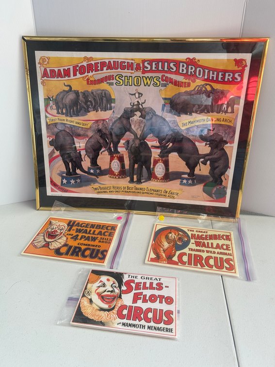 Selection of circus advertising