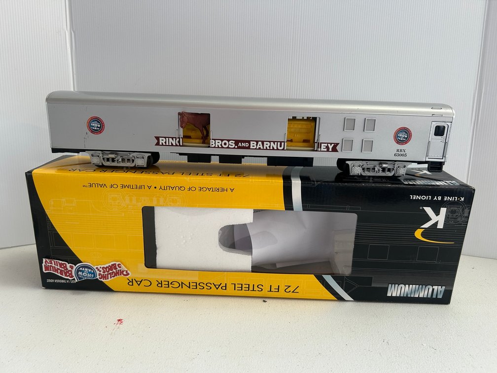 K-Line aluminum Ringling Bros. themed luggage/baggage car