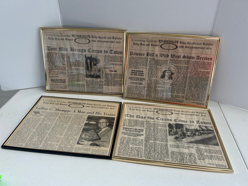 Selection of Historical newspapers-framed reprints