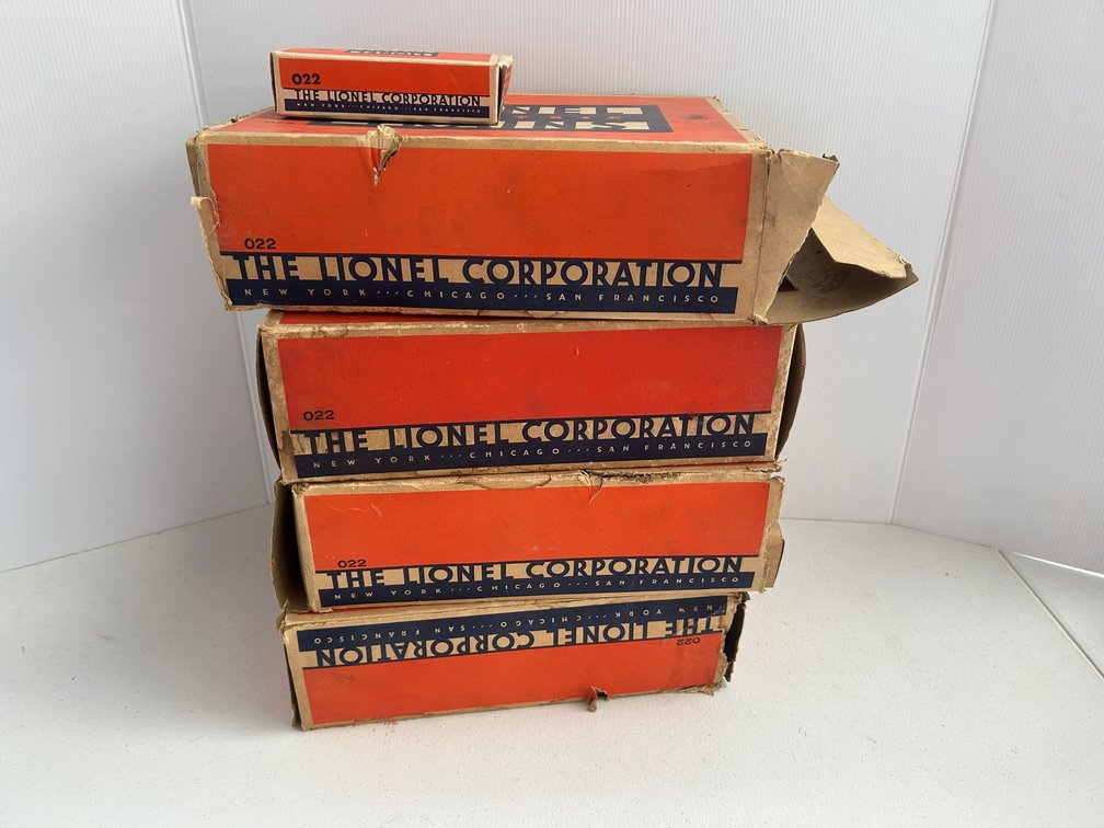 Selection of Lionel empty boxes-O gauge switches