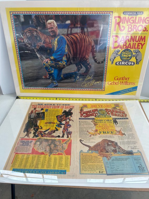 Circus memorabilia and posters
