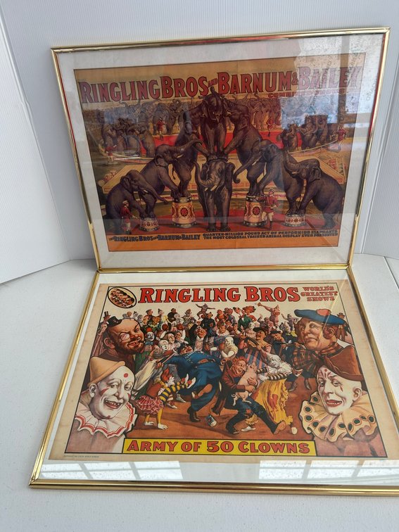 2 Ringling Bros. Barnum & Bailey circus advertising posters