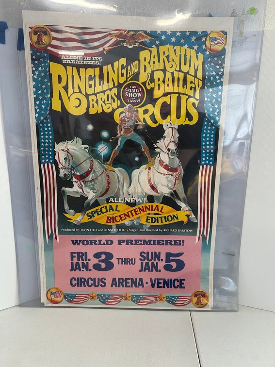 Ringling Bros. Barnum & Bailey Circus advertising poster
