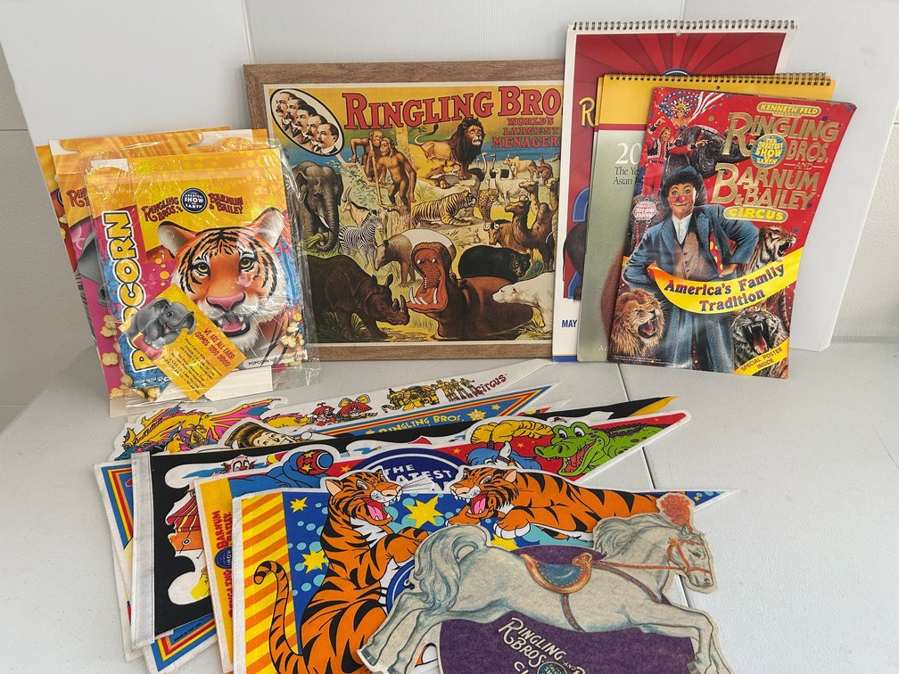 Selection of circus memorabilia