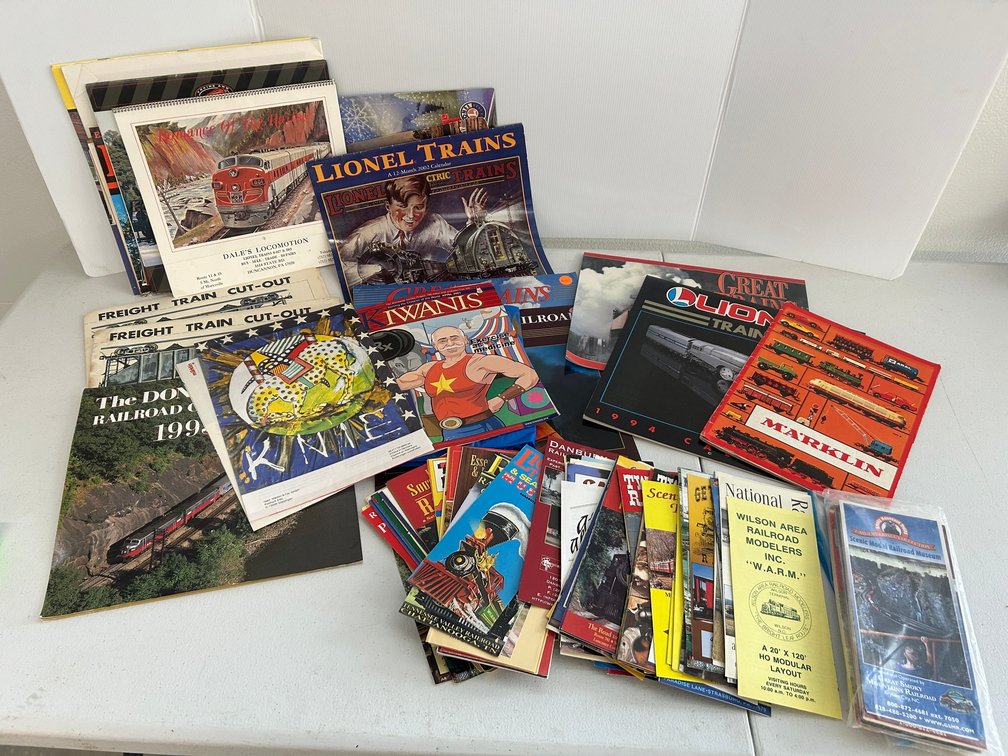 Selection of train and Lionel model train books