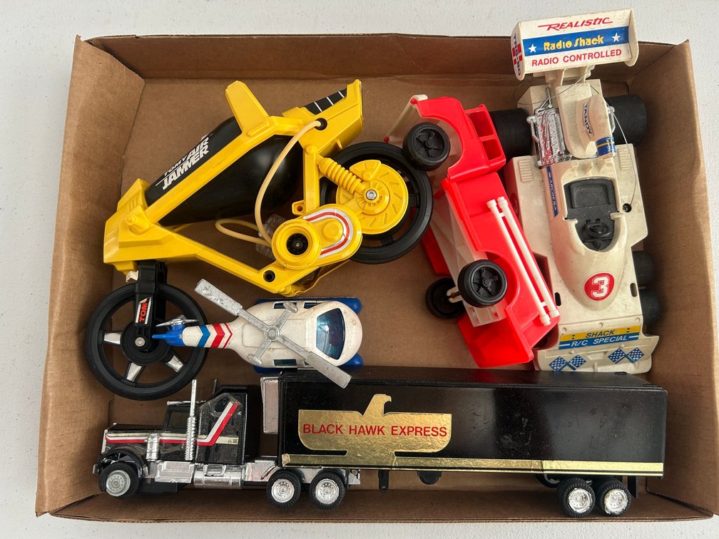 Selection of vintage toys