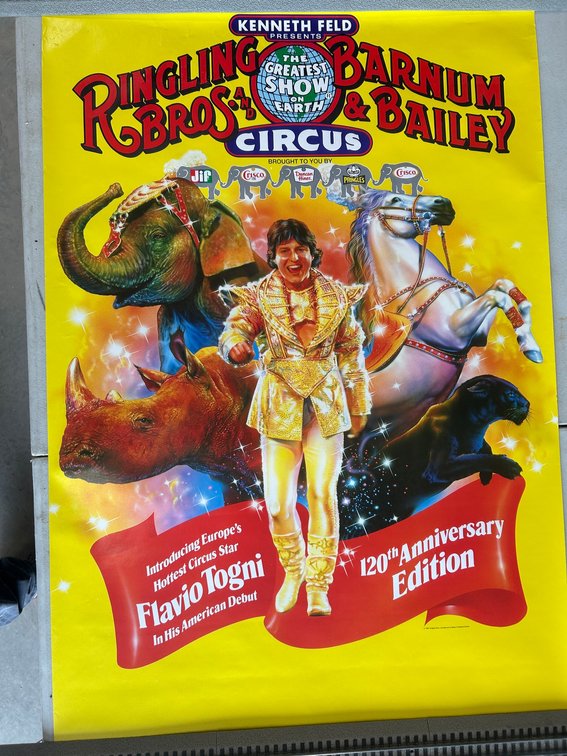 Various circus posters and advertisements