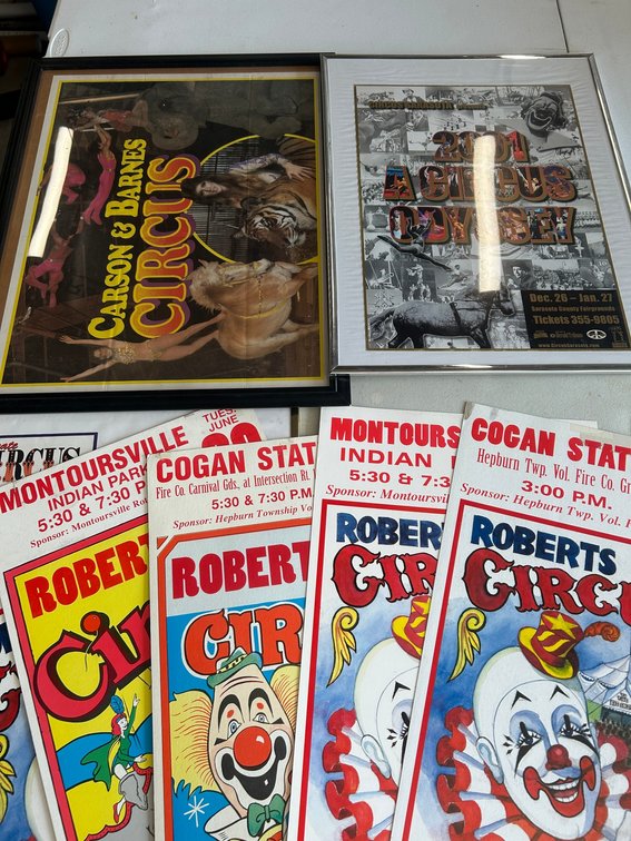 Selection of circus advertising posters
