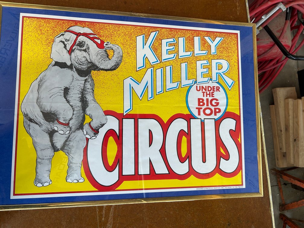 Framed circus posters