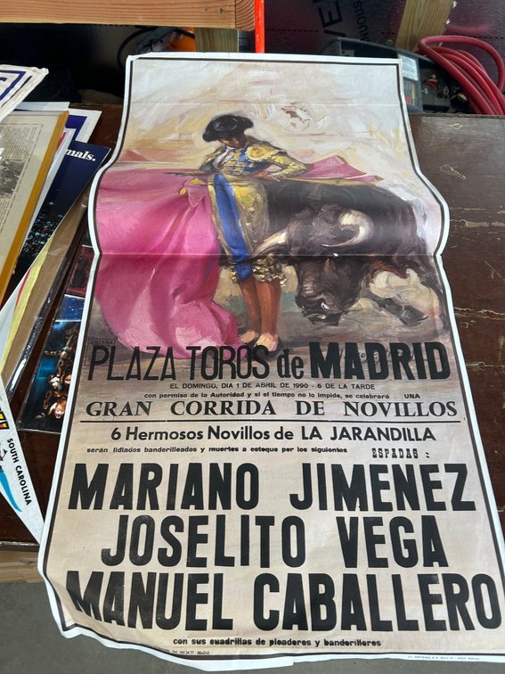 Bull fighting advertising poster-40" tall and 40" plus circus advertising posters
