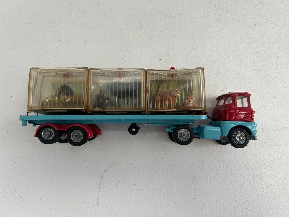 Corgi truck and articulated trailer with Chipperfield Circus menagerie box loads