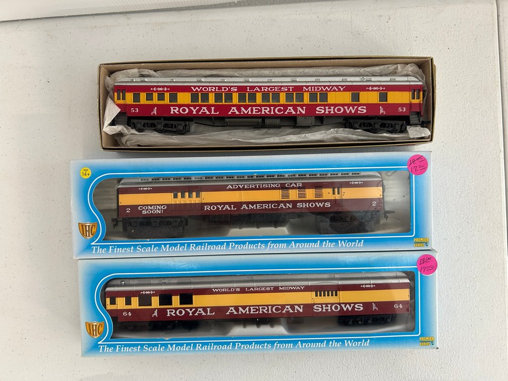 HO Scale circus theme passenger cars
