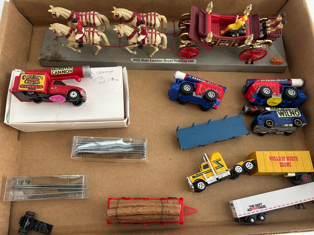 Selection of various circus type items