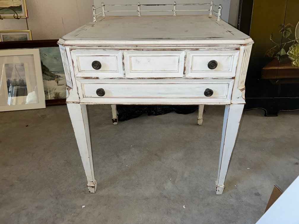 Painted Stand with One Drawer