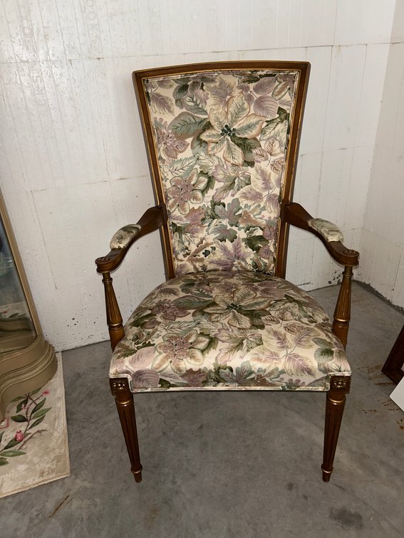 Ornate Chair Covered in Floral Pattern