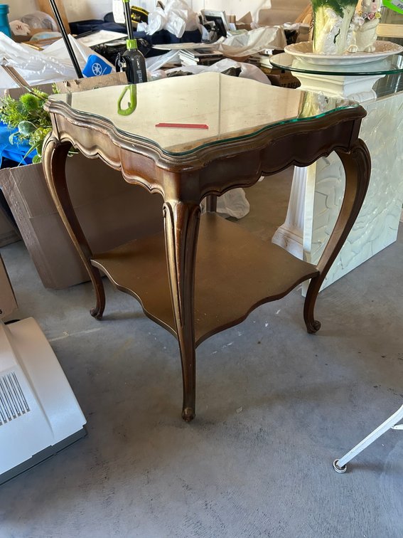 2-Tiered Side Table with Kabarole Legs