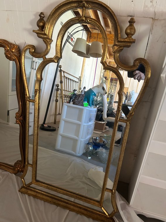 Fancy Gold Trimmed Mirror