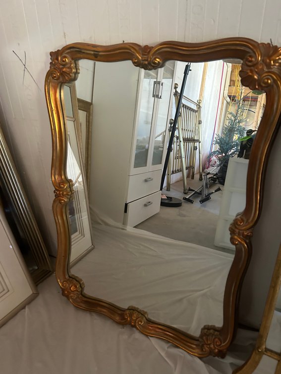 Fancy Scalloped Edge Mirror with Shell Corners