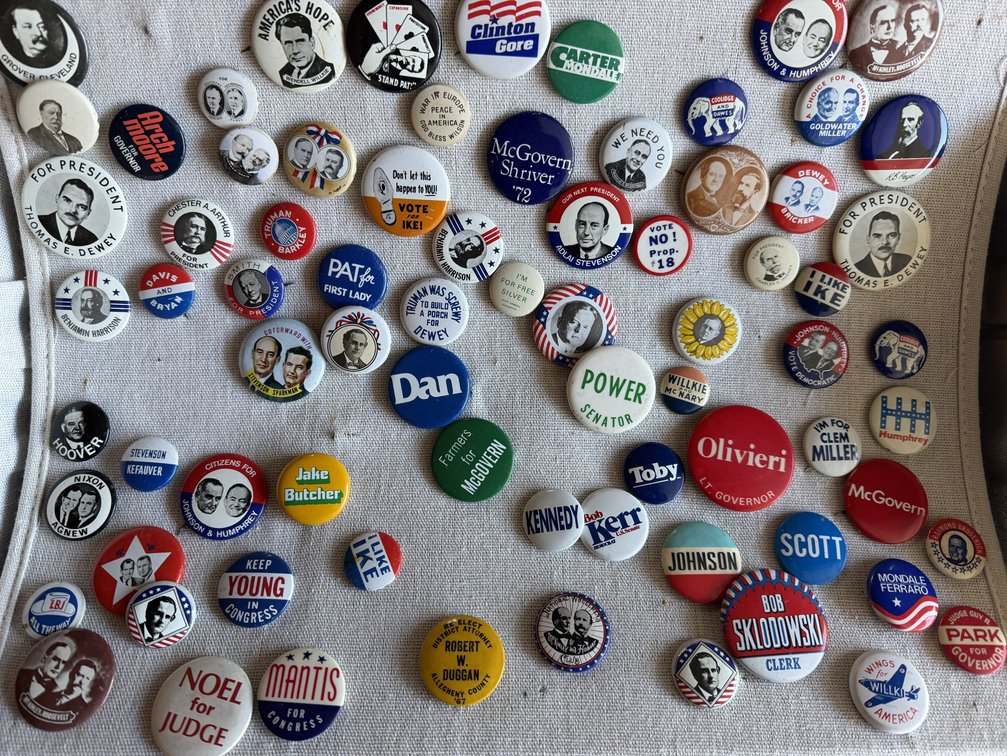 Large lot of Political Pins