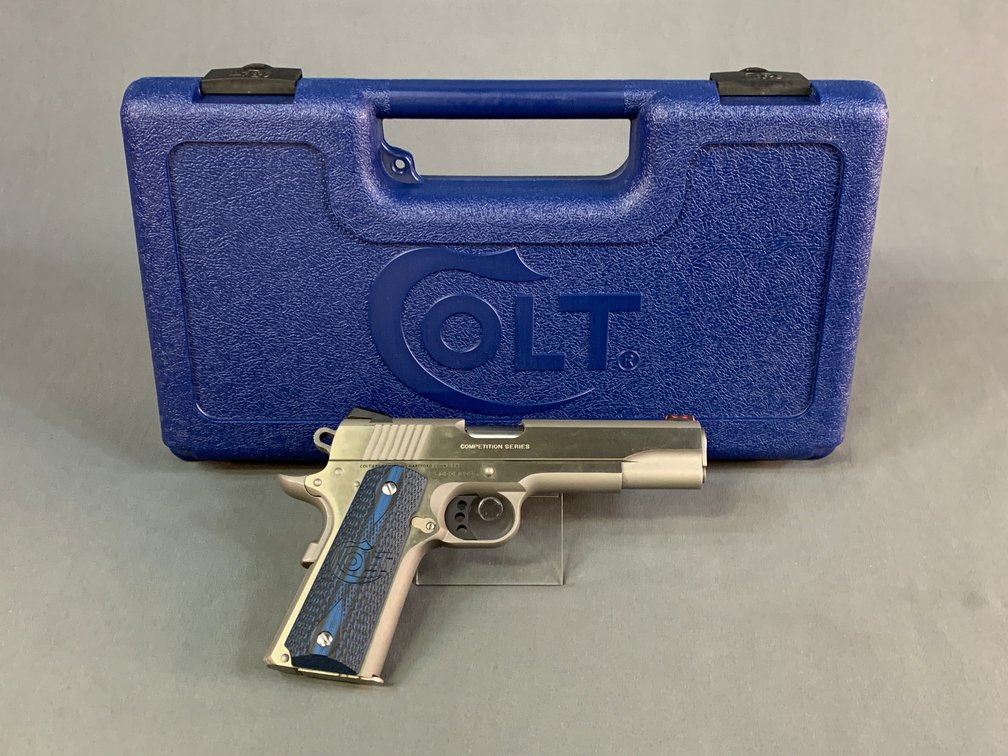 [36]  Colt Govt Model Mk IV/Ser 70 Model O - Competition Series, Stainless 9mm | SN:9SCC03215
