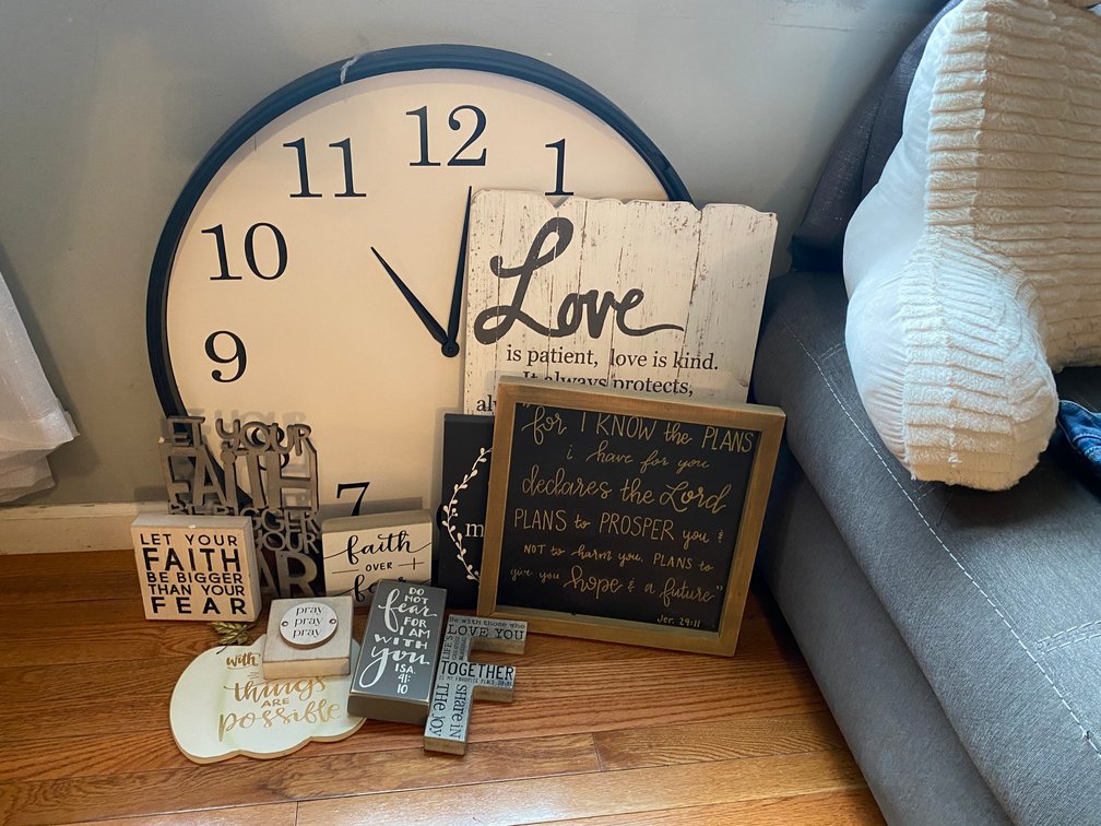 Wall Hangings, Large Clock, Farm House D\uFFFdcor Items