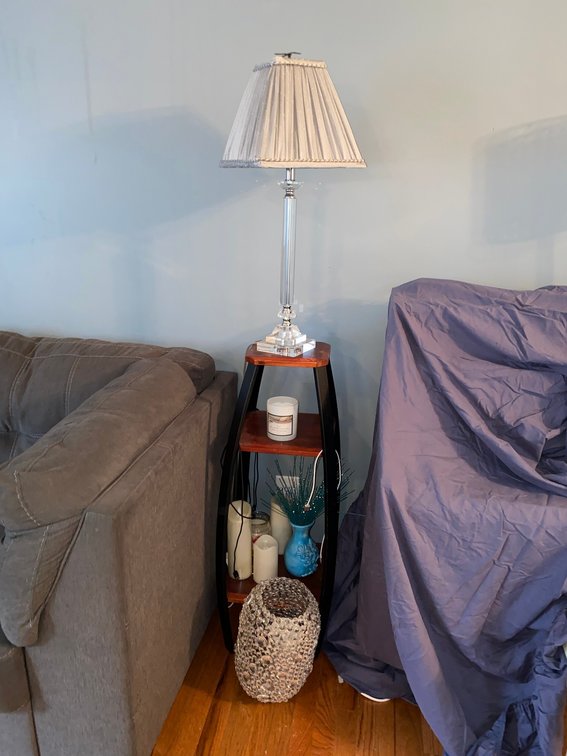 3-Tier Stand with Candles and Lamp