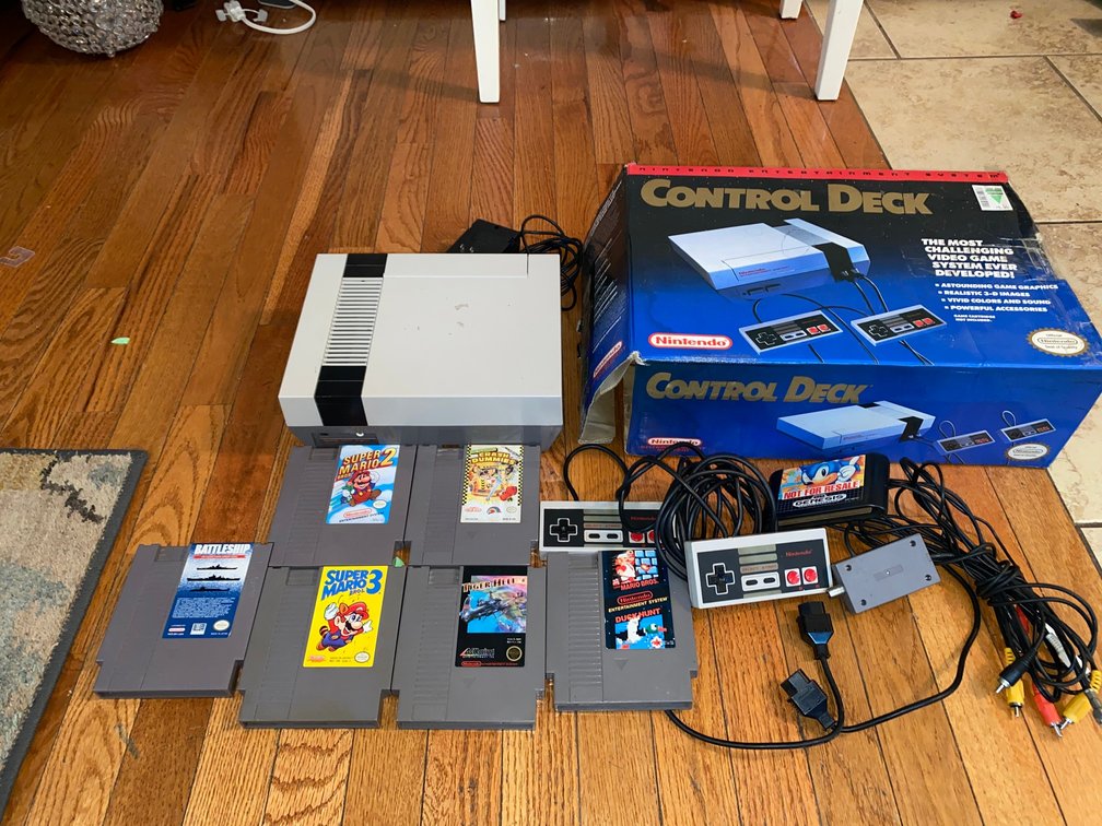 Original Nintendo with Games and Box