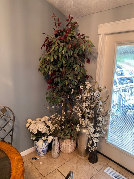 Artificial Tree, Artificial Floral Arrangements with Vases