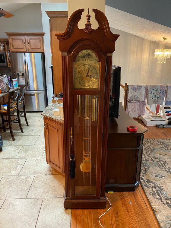 Pearl Grandfather Clock with Key