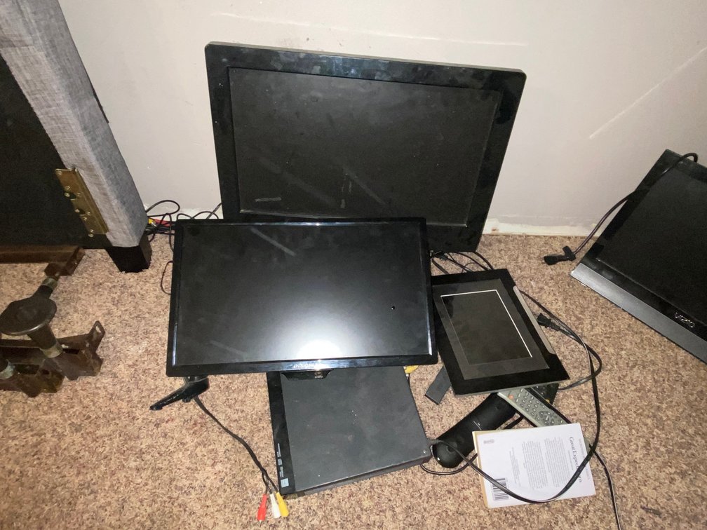 2-Small Flat Screen TV's, DVD Player