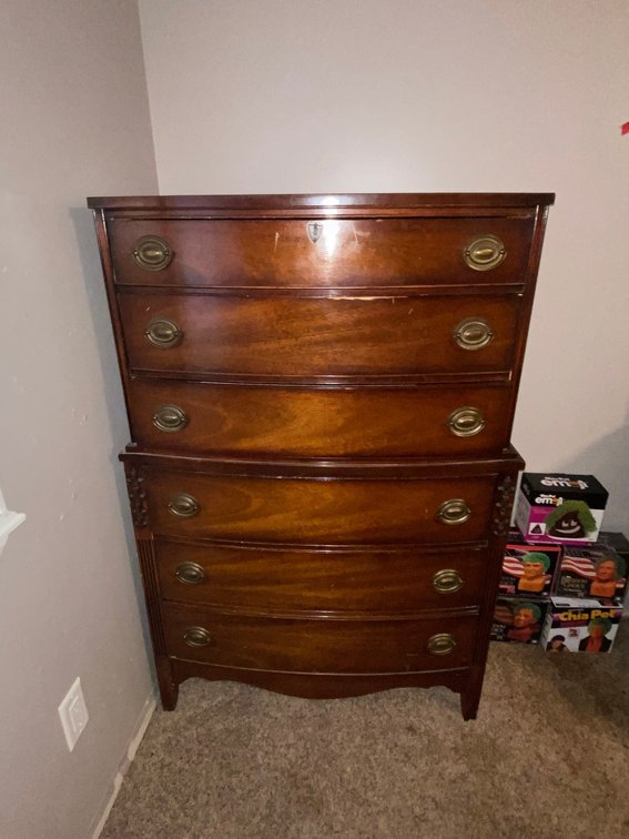 Vintage Bow Front Chest of Drawers
