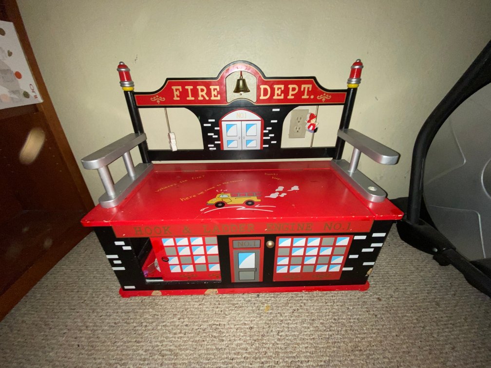 Fire Dept Deemed Toy Box/Bench