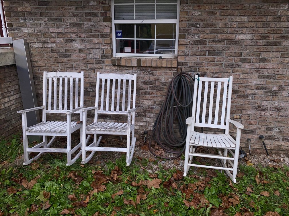 3-Wooden Rocking Chairs