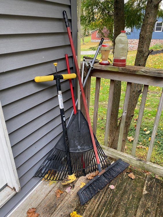 Hand Tools, Push Broom, Rake, Shepherds Hook