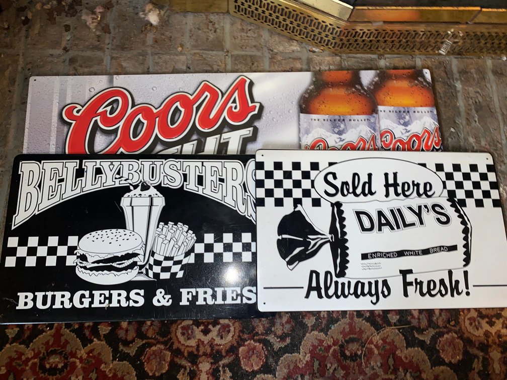 Metal Signs one is Coors Light