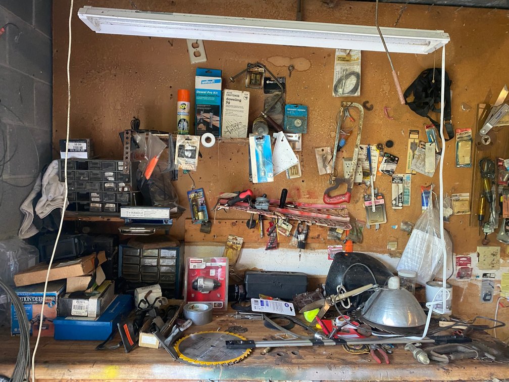 Contents of Wall and Work Bench