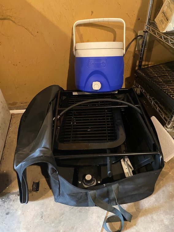 Portable Propane Grill, Water Cooler