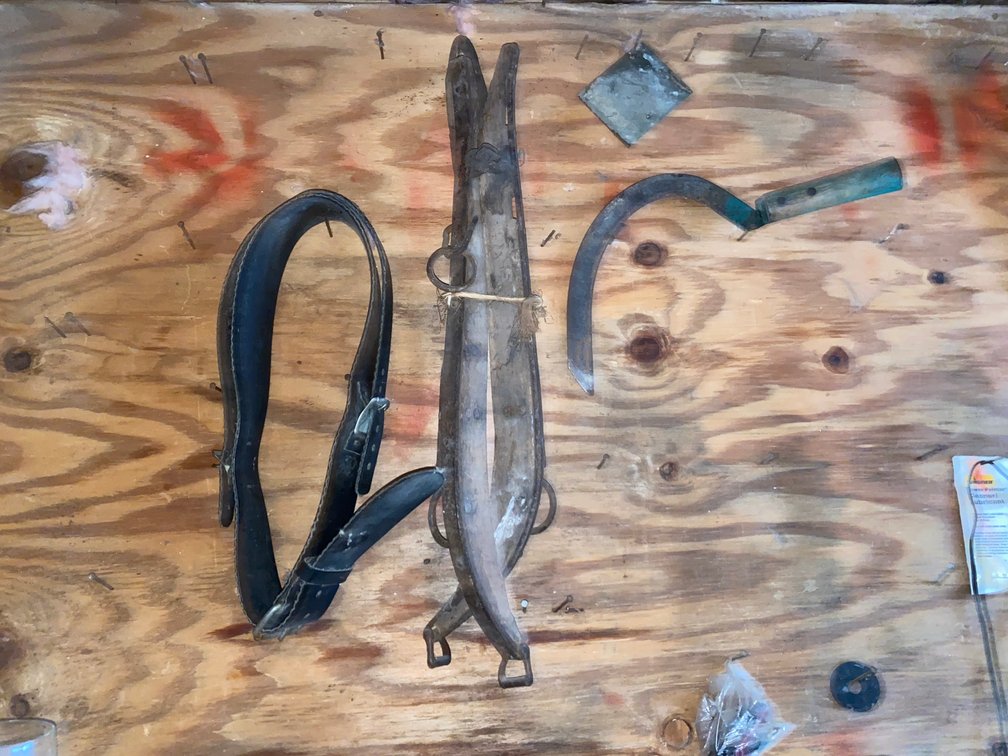 Vintage Wooden Horse, Haines Belt, Sickle