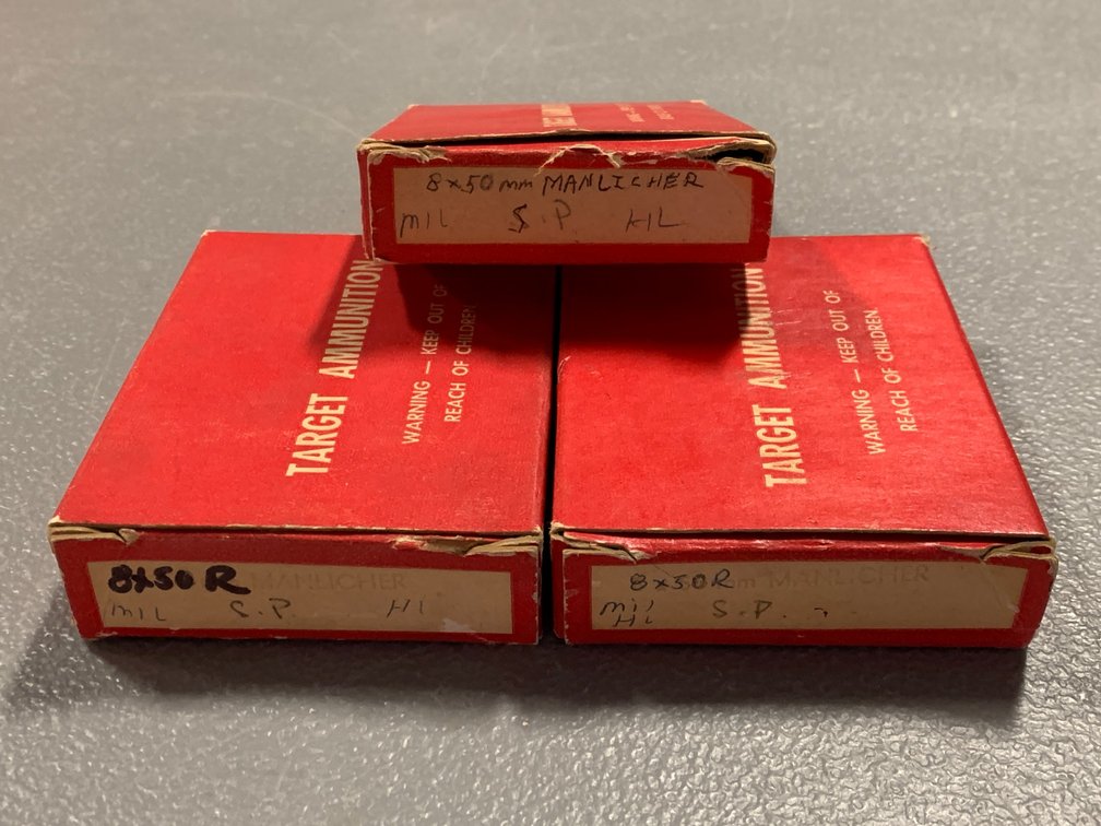 [2212]  Ammo Lot: 8x50mm R Mannlicher