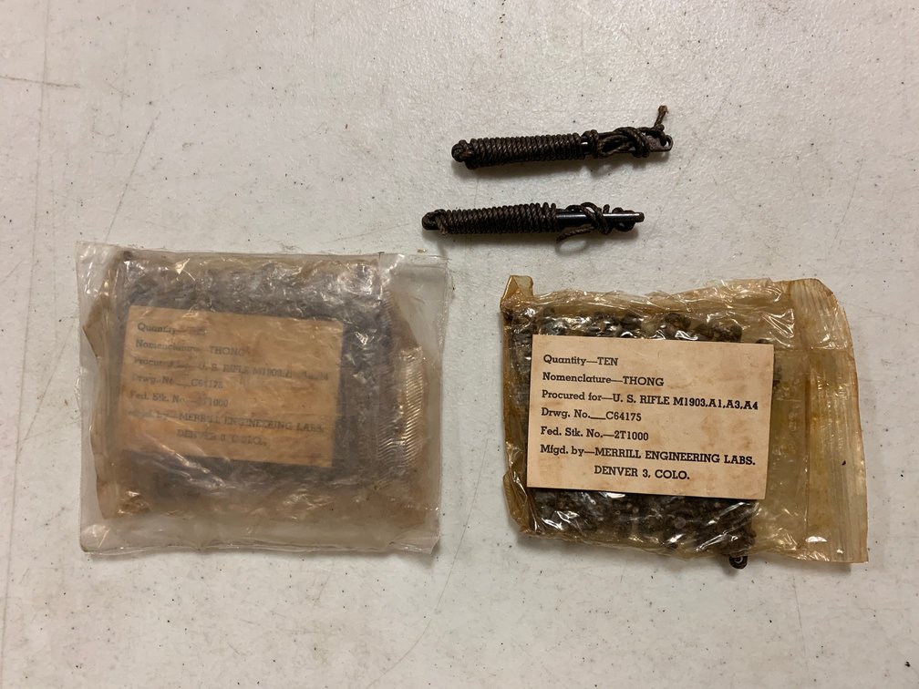 [3308]  20 U.S. M1903 Springfield Rifle Cleaning Thongs - 2 Packs of 10