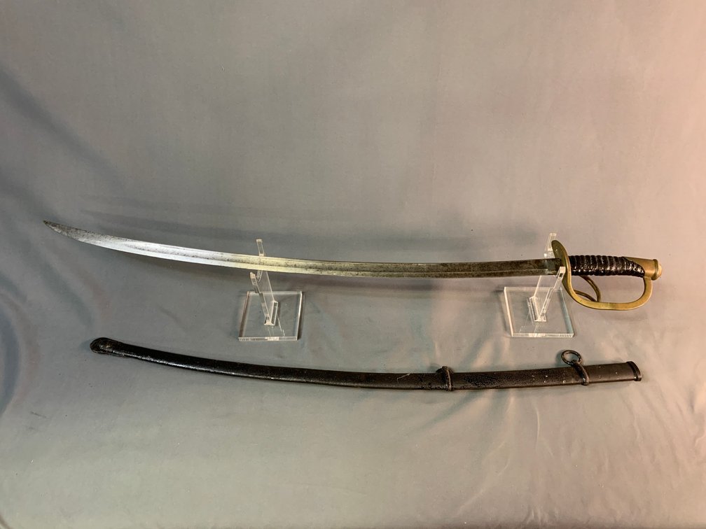 [3147]  Civil War U.S. Model 1860 Cavalry Saber - C. Roby & Co. with Scabbard