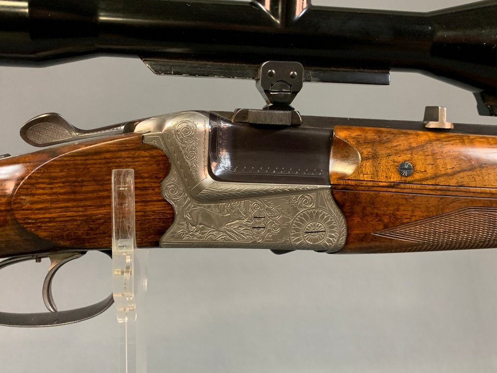 [296]  Franz Sodia Bergstutzen O/U Combination Rifle w/Zeiss Scoope, .222 Rem / 7x65R   | SN:17039