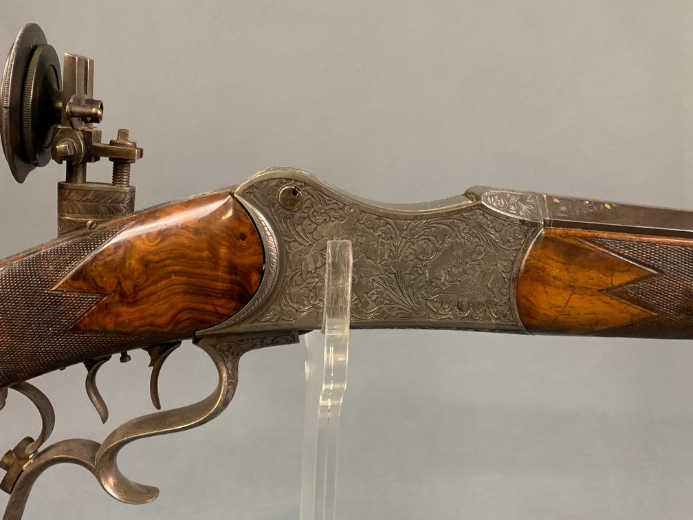 [297]  Gottfried Funk German Schuetzen Rifle, Kessler Martini Action, 9.05x47.4mm   | SN:6405