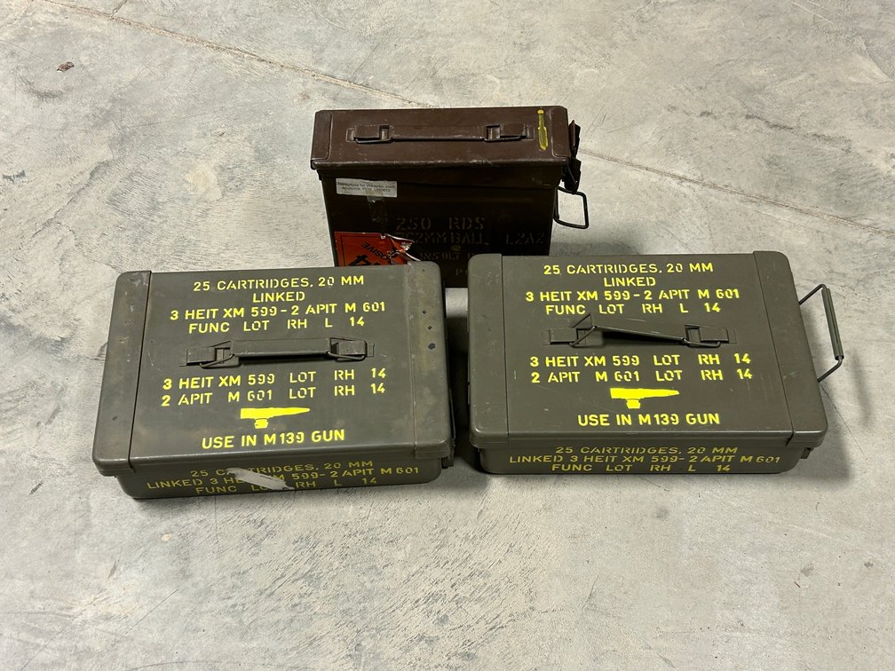 [3402]  Three Empty Ammo Cans