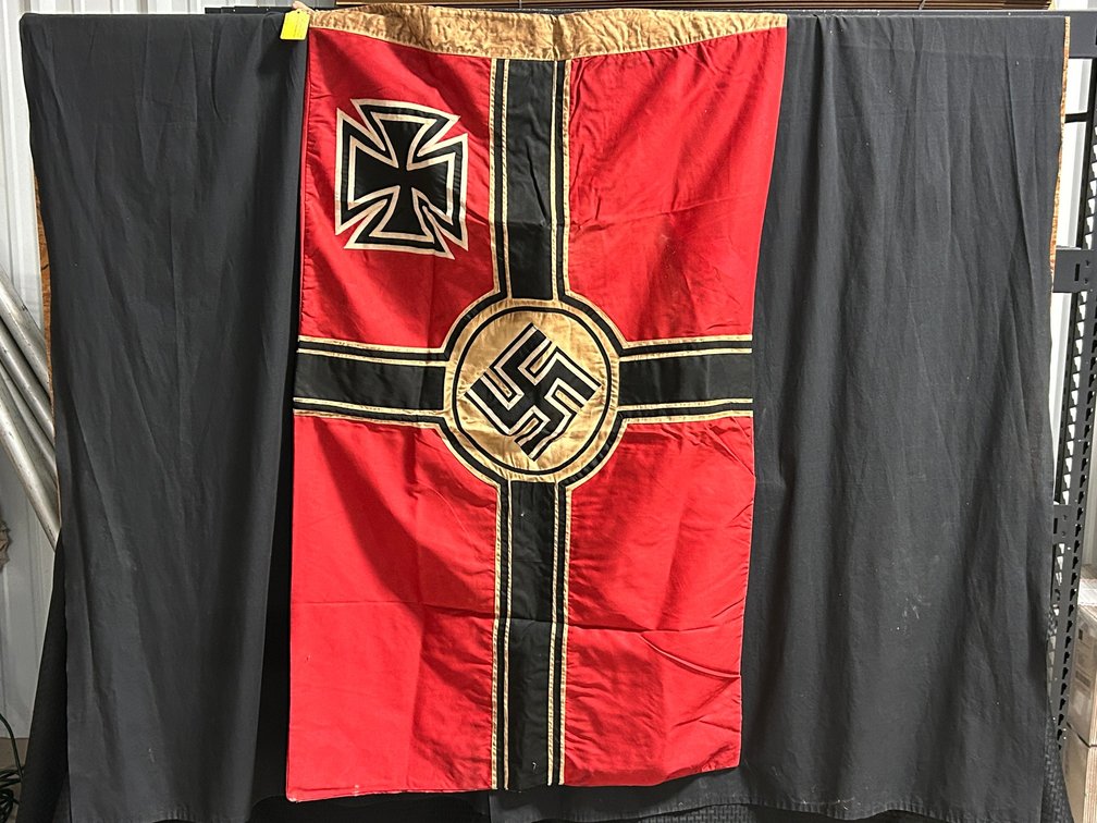 [3414]  WWII German Kriegsmarine Naval War Flag - 1938-1945