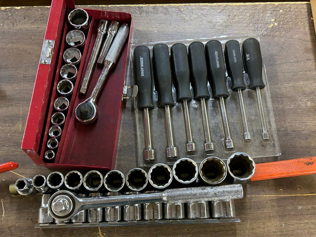 1/2 Inch and 3/8 Drive Rachet Sets and Sockets